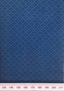 Blue circle pattern on blue cotton