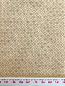 Cream circle pattern on Cream cotton