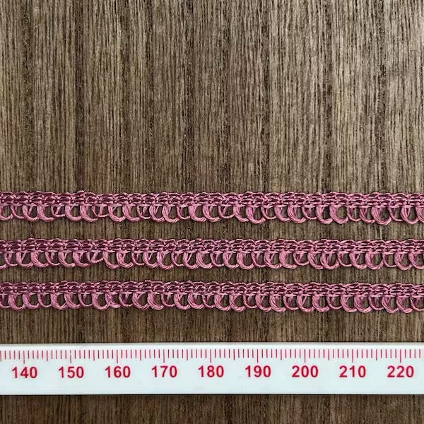 Fine looped braid - Dusty pink