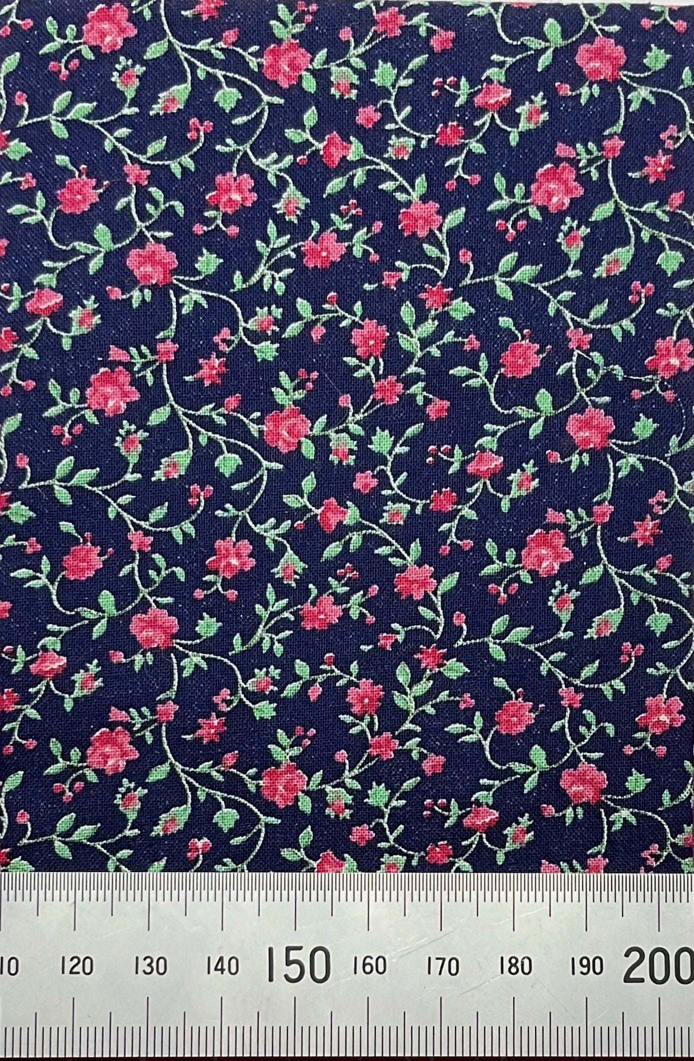 Cerise floral cotton print