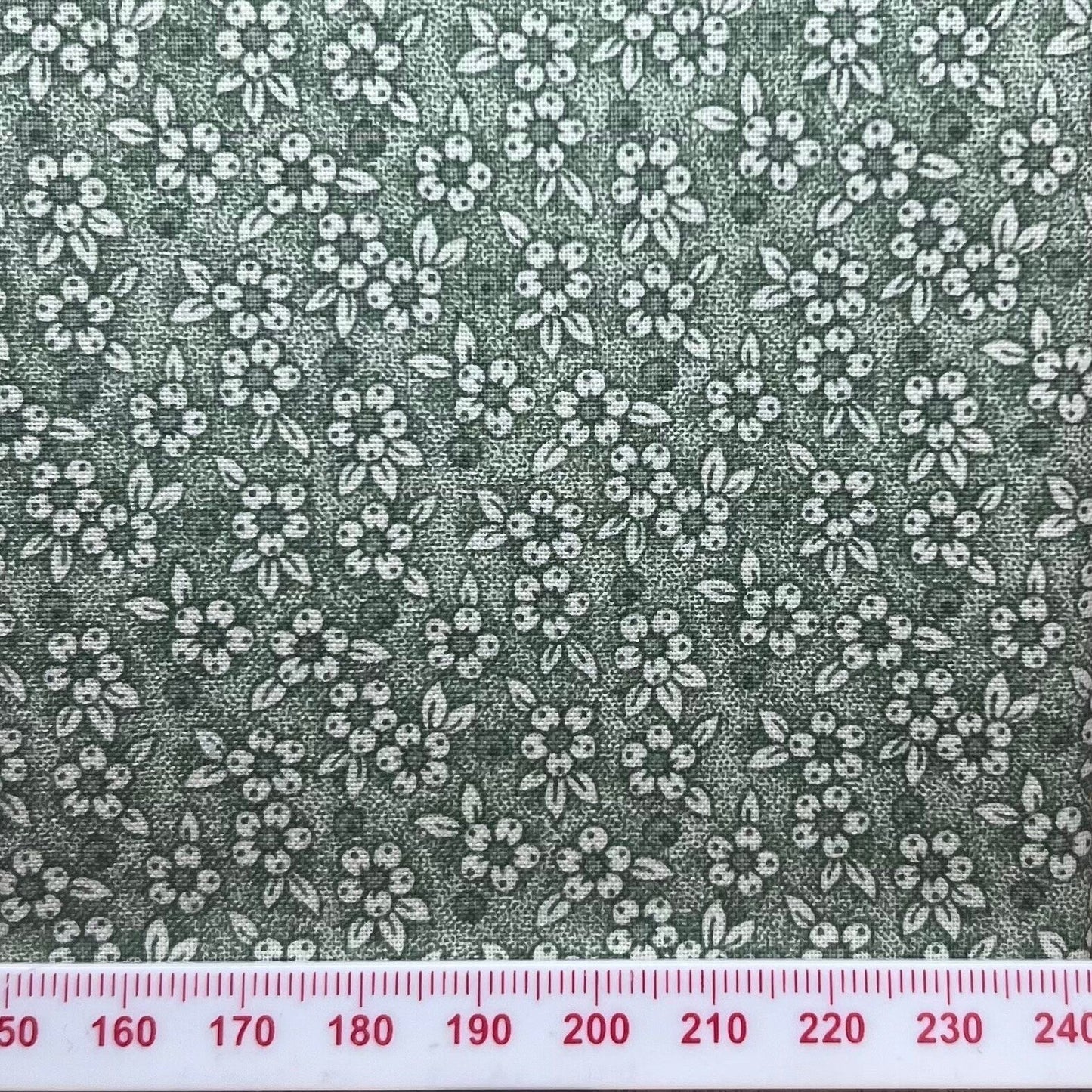 Green floral print