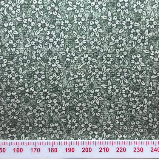 Green floral print
