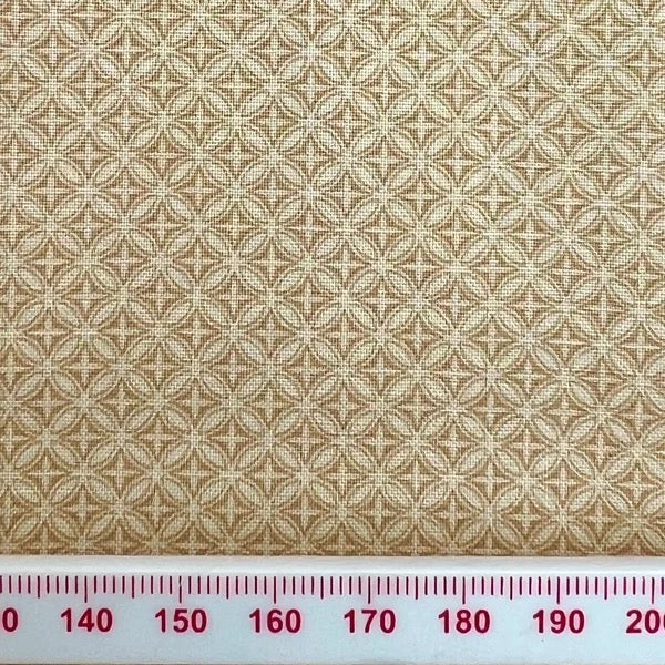 Cream circle pattern on Cream cotton