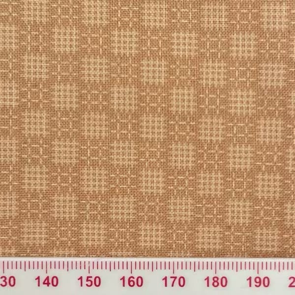 Peach woven print on cotton (fat quarter)