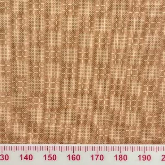 Peach woven print on cotton (fat quarter)