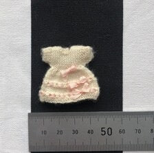 Knitting pattern baby dress and bonnet 1:12th scale