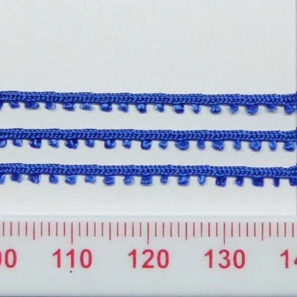 Picot braids, Royal blue