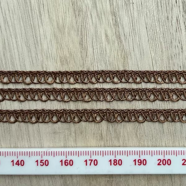 Fine looped braid - Brown