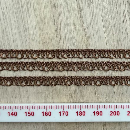 Fine looped braid - Brown