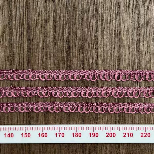 Fine looped braid - Dusty pink