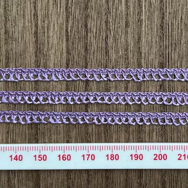 Fine looped braid - Lilac