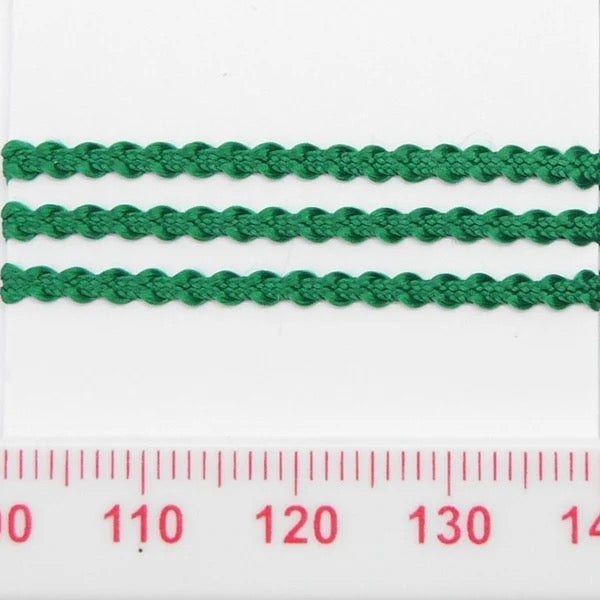 2mm Knobbly braid - Dark green