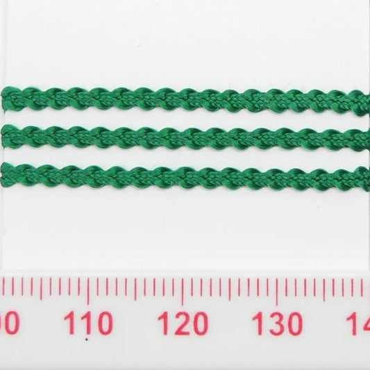 2mm Knobbly braid - Dark green