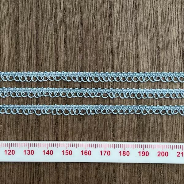 Fine looped braid - Light blue