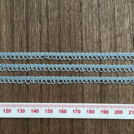 Fine looped braid - Light blue