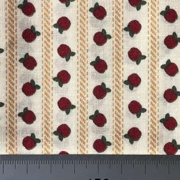 Apples on cream cotton