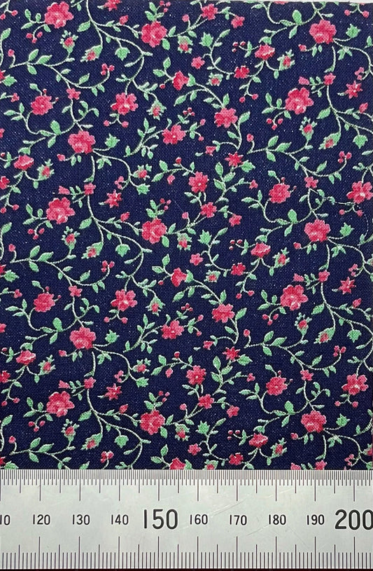 Cerise floral cotton print