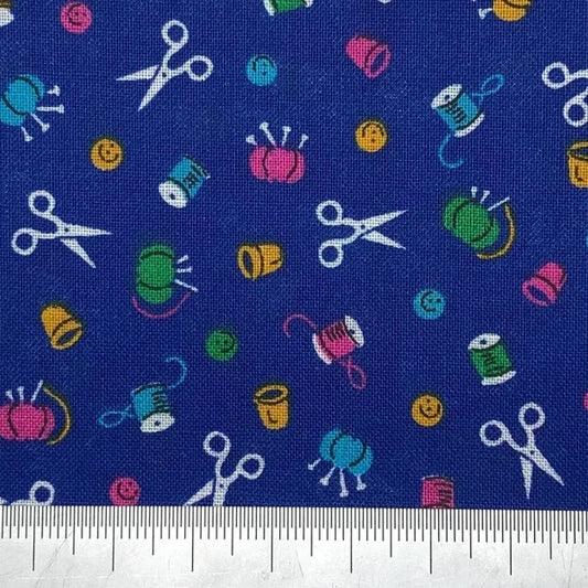 Cotton print with haberdashery items