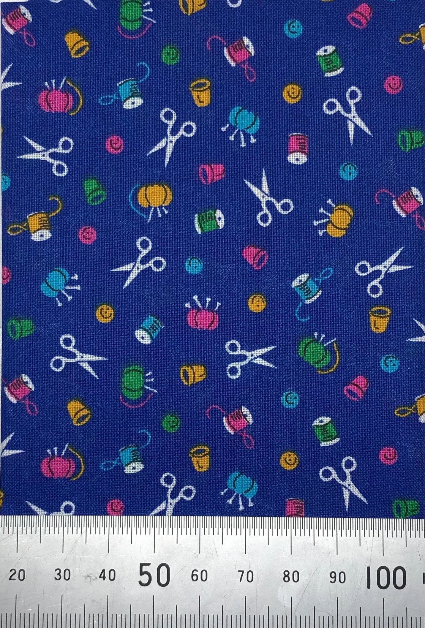 Cotton print with haberdashery items