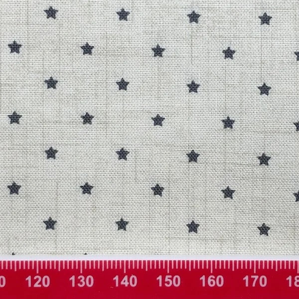 Grey stars on grey cotton (Copy)