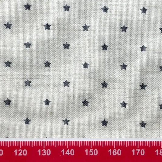 Grey stars on grey cotton (Copy)